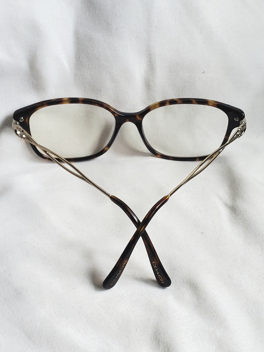 Coach Tortoiseshell and Gold Women's Eyeglasses